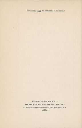 Lot #7099 Franklin D. Roosevelt Signed Book: 'On Our Way' - Image 3