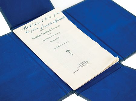Lot #7100 Franklin D. Roosevelt Signed Booklet: '1939 State of the Union' - Image 4