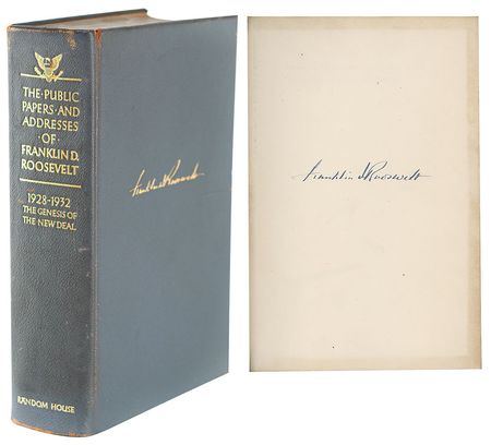 Lot #7097 Franklin D. Roosevelt Signed Book Set: 'Public Papers and Addresses, 1928-1936' - Image 1