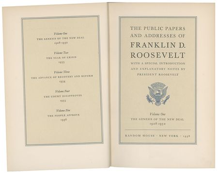 Lot #7097 Franklin D. Roosevelt Signed Book Set: 'Public Papers and Addresses, 1928-1936' - Image 3