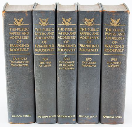 Lot #7097 Franklin D. Roosevelt Signed Book Set: 'Public Papers and Addresses, 1928-1936' - Image 6