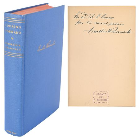 Lot #7098 Franklin D. Roosevelt Signed Book: 'Looking Forward' - Image 1