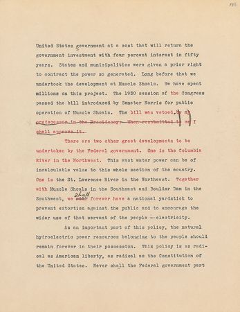 Lot #7101 Franklin D. Roosevelt Hand-Corrected Manuscript: 'Looking Forward' - Image 4
