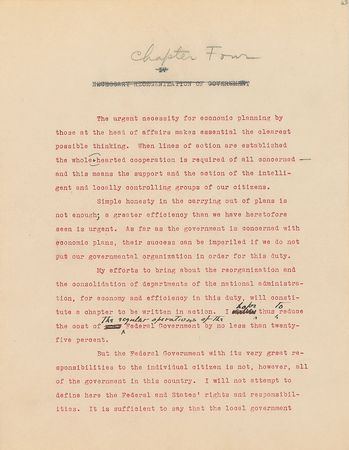 Lot #7101 Franklin D. Roosevelt Hand-Corrected Manuscript: 'Looking Forward' - Image 20