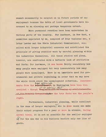 Lot #7101 Franklin D. Roosevelt Hand-Corrected Manuscript: 'Looking Forward' - Image 22