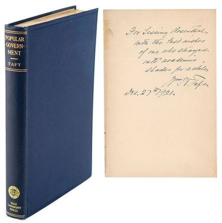 Lot #7070 William H. Taft Signed Book: 'Popular Government' - Image 1