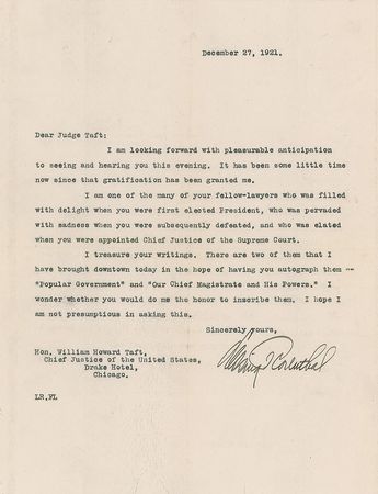 Lot #7070 William H. Taft Signed Book: 'Popular Government' - Image 4