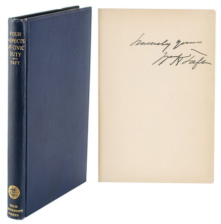Lot #7068 William H. Taft Signed Book: 'Four Aspects of Civic Duty' - Image 1