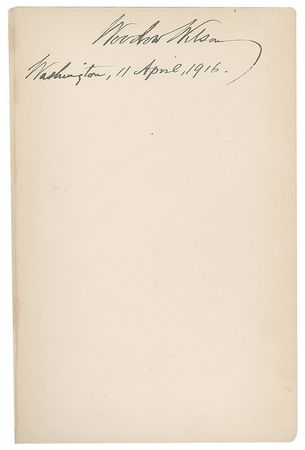 Lot #7079 Woodrow Wilson Signed Book: 'George Washington' - Image 2