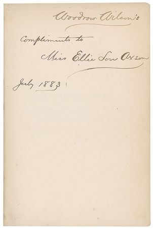 Lot #7080 Woodrow Wilson Signed Book: 'The Graphic Arts' - Image 2