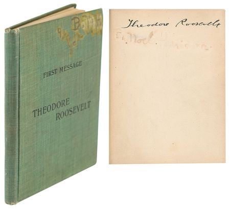 Lot #7055 Theodore Roosevelt Signed Book: '1901 State of the Union' - Image 1