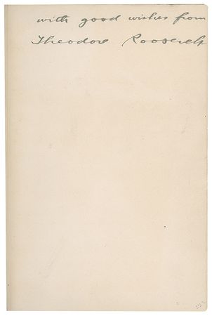 Lot #7058 Theodore Roosevelt Signed Book: 'Addresses and Presidential Messages' - Image 2