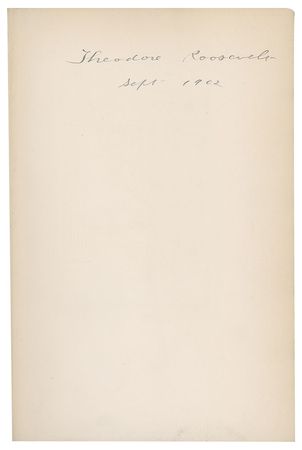 Lot #7059 Theodore Roosevelt Signed Book: 'American Ideals' - Image 2