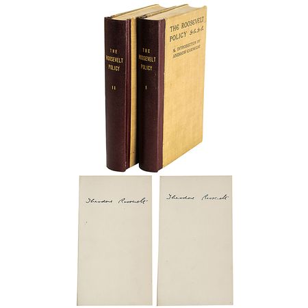 Lot #7065 Theodore Roosevelt Signed Books: 'The Roosevelt Policy' - Image 1