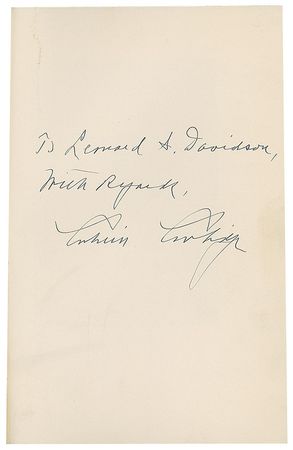 Lot #7090 Calvin Coolidge Signed Book: 'The Autobiography of Calvin Coolidge' - Image 2