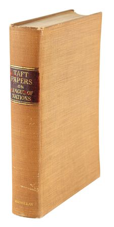 Lot #7069 William H. Taft Signed Book: 'Papers on League of Nations' - Image 3