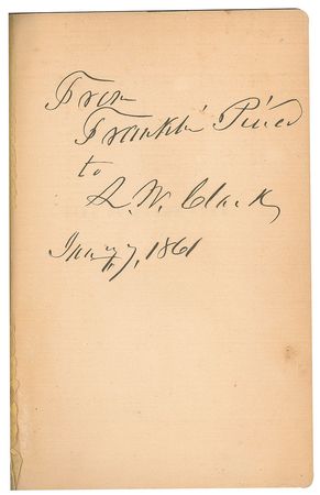 Lot #7027 Franklin Pierce Signed Book: 'Life of Aaron Burr' - Image 2