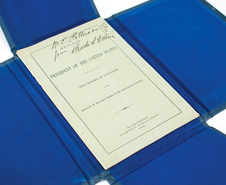 Lot #7042 Chester A. Arthur Signed Booklet: '1883 State of the Union' - Image 2