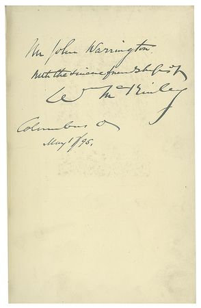 Lot #7053 William McKinley Signed Book: 'Speeches and Addresses' - Image 2