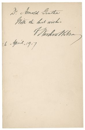 Lot #7078 Woodrow Wilson Signed Book: 'Declaration of War Against Germany' - Image 2