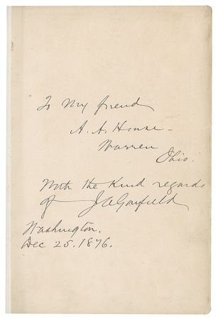 Lot #7039 James A. Garfield Signed Book: 'The Forty-Second Ohio Infantry' - Image 2