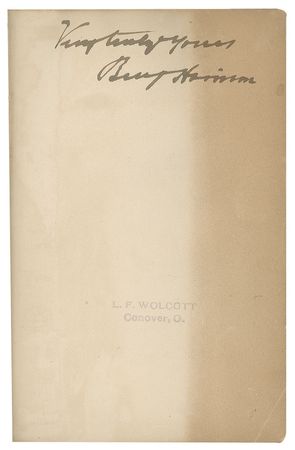Lot #7050 Benjamin Harrison Signed Book: 'This Country of Ours' - Image 2