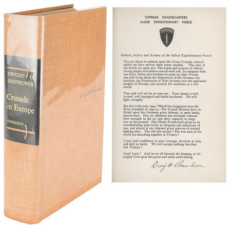 Lot #7105 Dwight D. Eisenhower Signed Book: 'Crusade in Europe' - Image 1