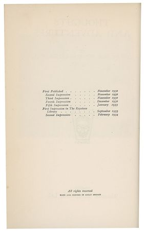 Lot #7404 Winston Churchill Signed Book: 'Thoughts and Adventures' - Image 4