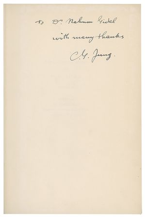 Lot #7397 Carl Jung Signed Book: 'Psychology and Religion: West and East' - Image 2