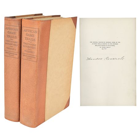 Lot #7056 Theodore Roosevelt Signed Book Set: 'African Game Trails' - Image 1