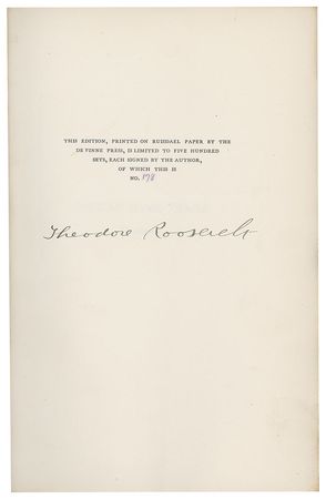 Lot #7056 Theodore Roosevelt Signed Book Set: 'African Game Trails' - Image 2