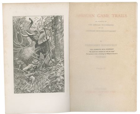 Lot #7056 Theodore Roosevelt Signed Book Set: 'African Game Trails' - Image 4