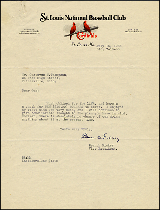 Lot 1489 Branch Rickey