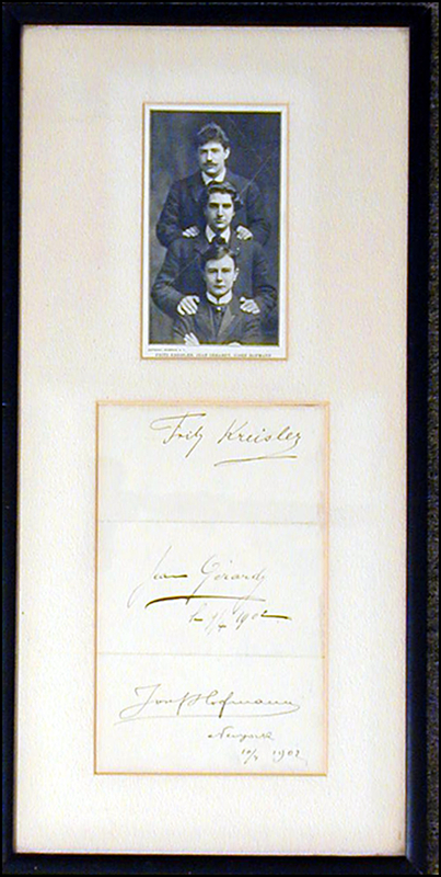 Lot 610 Kreisler, Gerardy and Hoffman