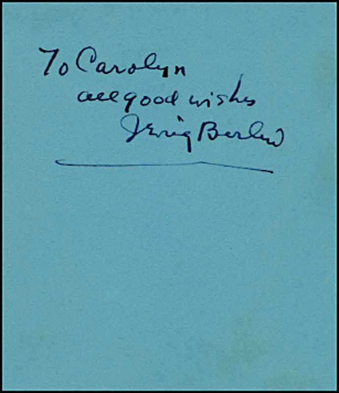 Lot 519 Irving Berlin