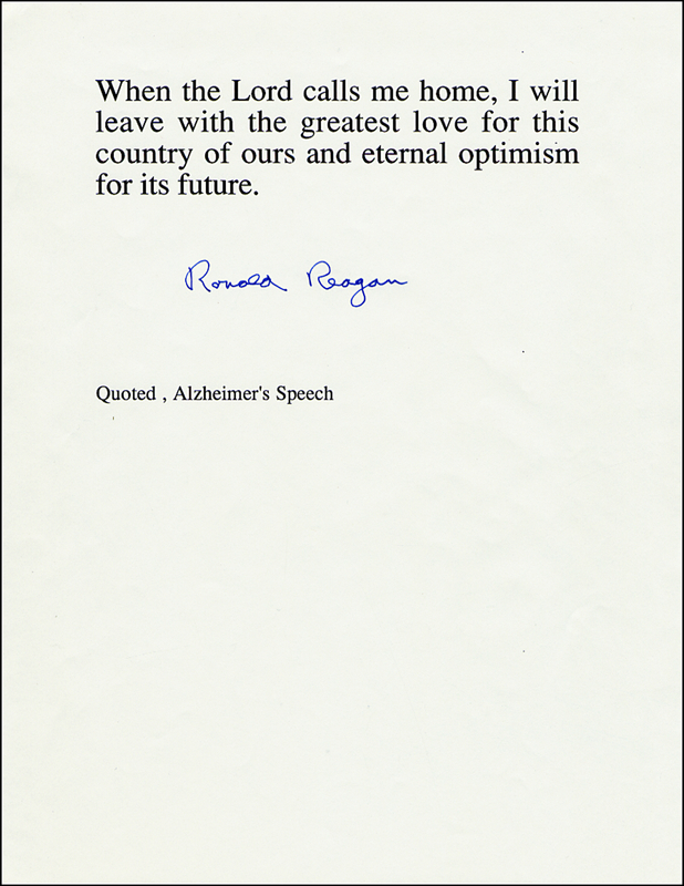 Lot 74 Ronald Reagan