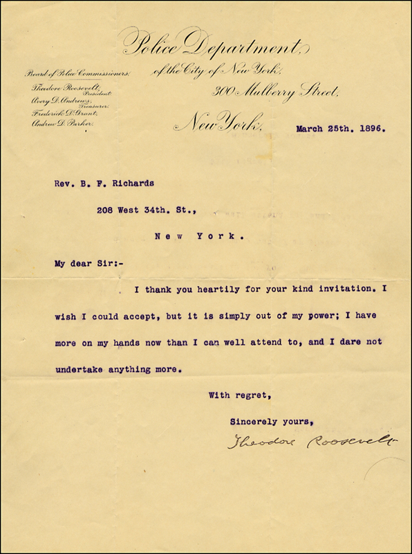 Lot 79 Theodore Roosevelt