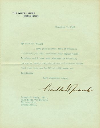 Lot #77 Franklin D. Roosevelt