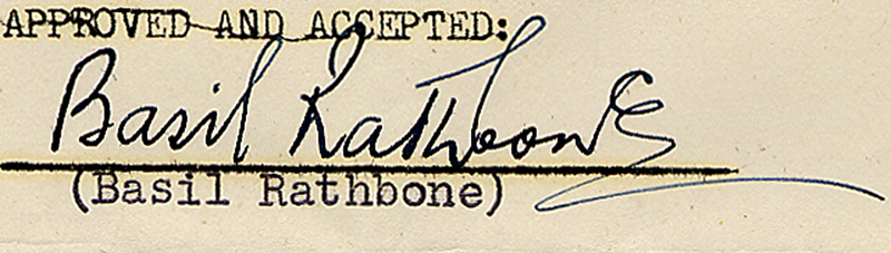 Lot 1678 Basil Rathbone