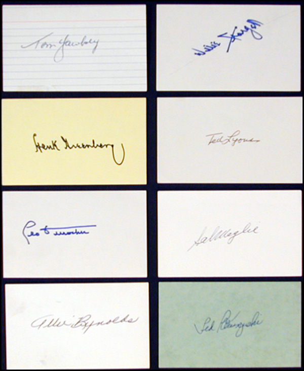 Lot 2044  Baseball Signatures