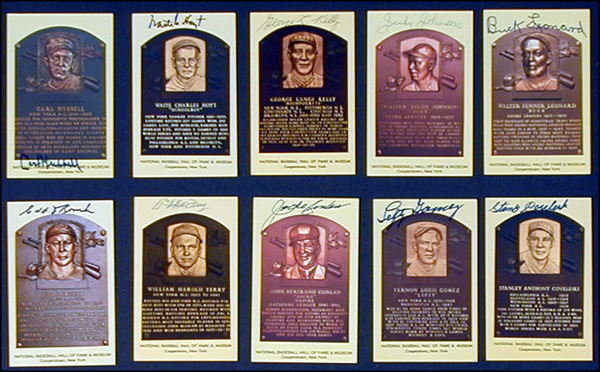 Lot 2042  Baseball Hall of Famers
