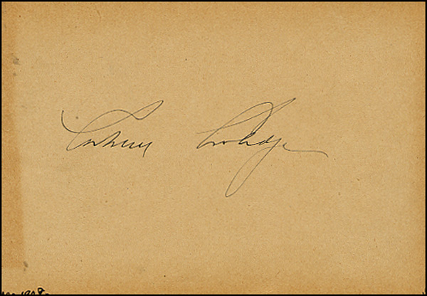 Lot 18 Calvin Coolidge