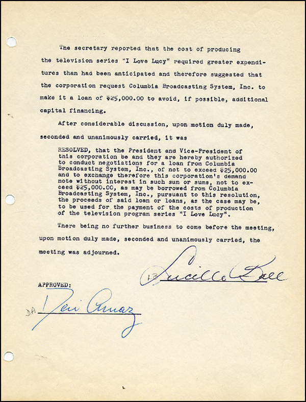 Lot 953 Lucille Ball and Desi Arnaz