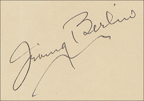 Lot 584 Irving Berlin