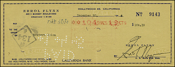 Lot 1238 Errol Flynn