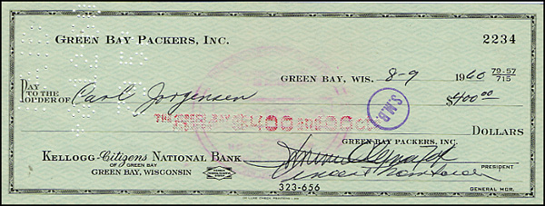 Lot 2137 Vince Lombardi