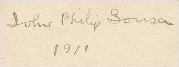 Lot 834 John Philip Sousa