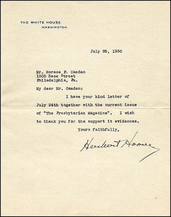 Lot 29 Herbert Hoover