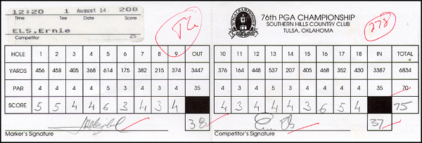 Lot 2093  Golf: Els, Ernie