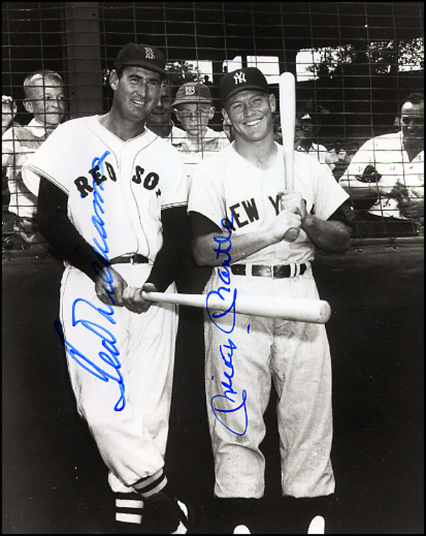 Lot 2200 Ted Williams and Mickey Mantle
